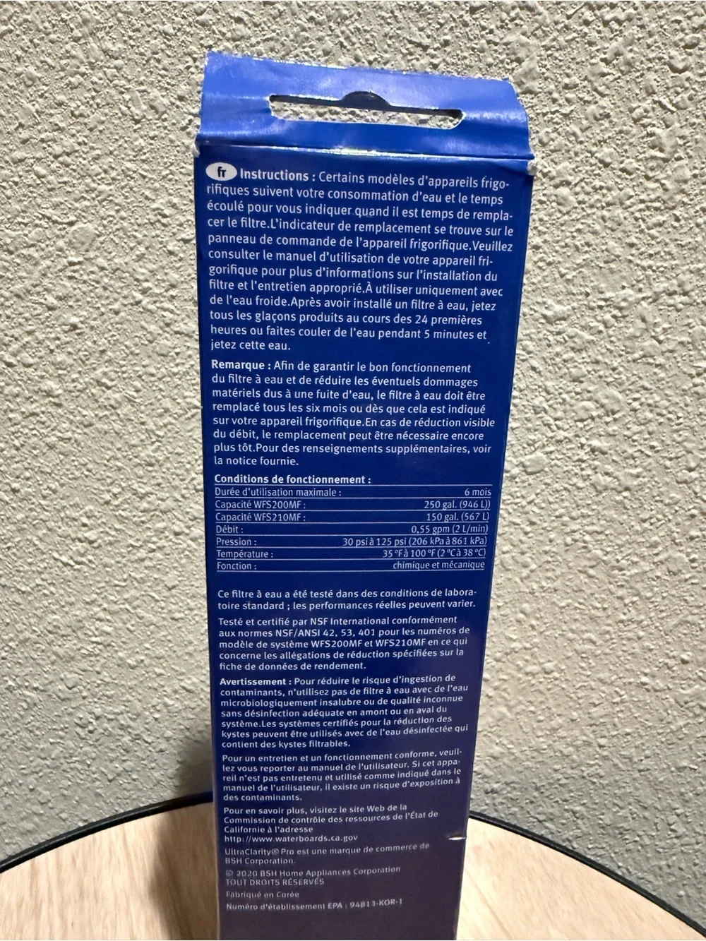 Bosch UltraClarity Pro Water Filter-BORPLFTR55 11032531 - never used